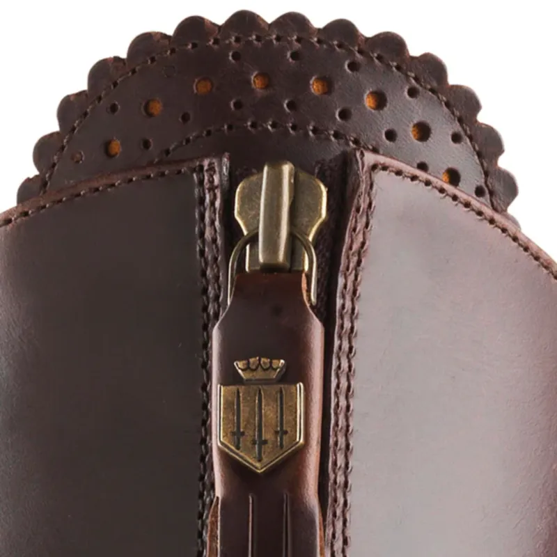 Fairfax and Favor Flat Regina Leather Boot - Mahogany-2